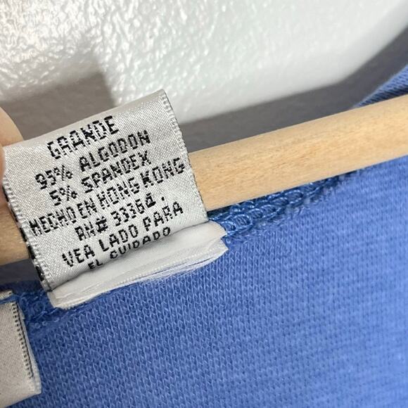 Vintage 90s Y2K Energie Babydoll Tank Top Womens Large Blue Cotton Casual - Picture 5 of 8